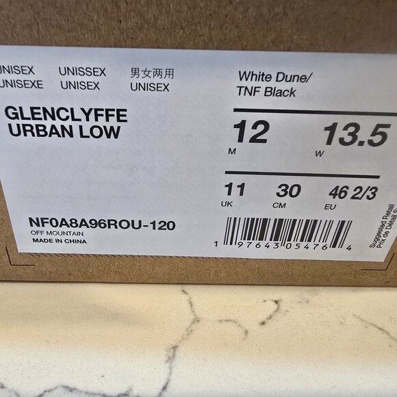 THE NORTH FACE GLENCLYFFE Urban Low Shoes Men's NF0A8A96ROU SIZE 12 White Dune - Picture 11 of 15